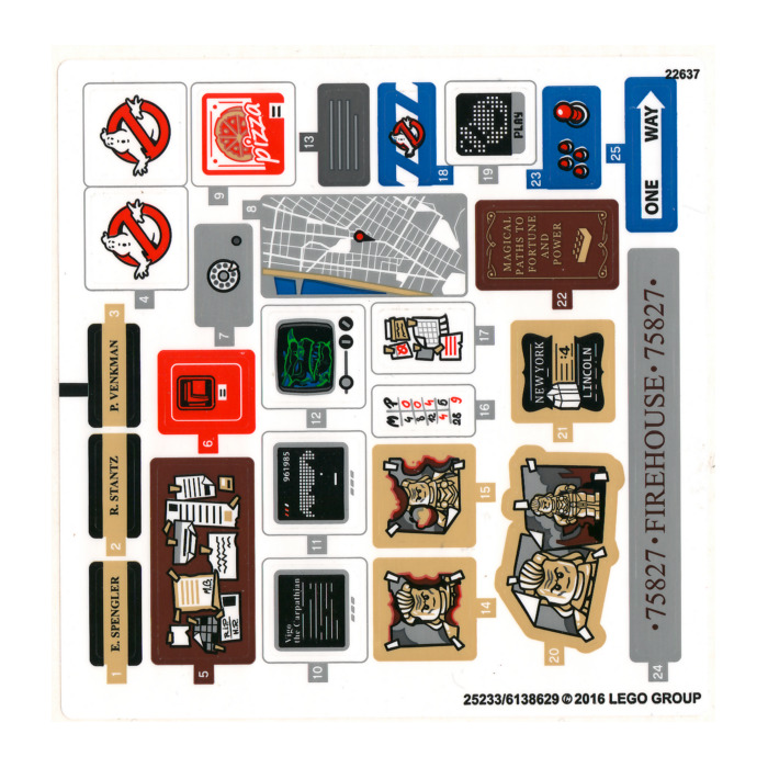 LEGO Sticker Sheet for Set 75827 (25233)