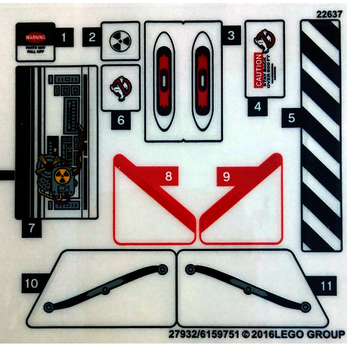 LEGO Sticker Sheet for Set 75828 (27932 / 27933)