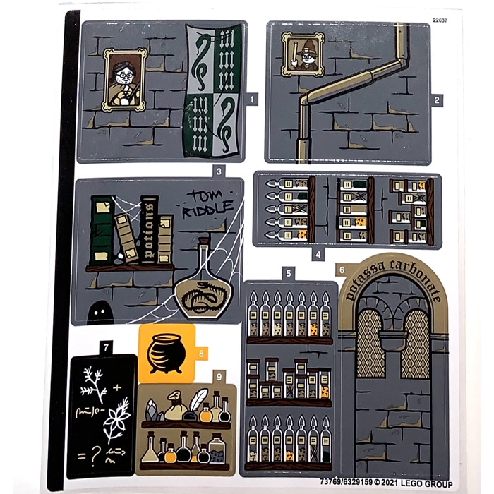 LEGO Sticker Sheet for Set 76383 (73769)