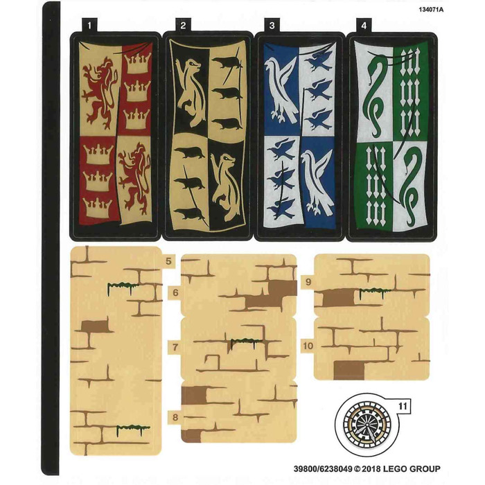 LEGO Sticker Sheet for Set 75954 (39800)