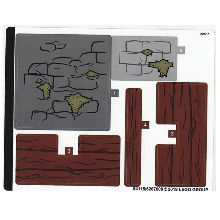 LEGO Sticker Sheet for Set 75947 (54118)