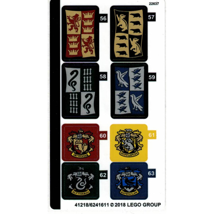 LEGO Sticker Sheet for Set 71043 (41218)