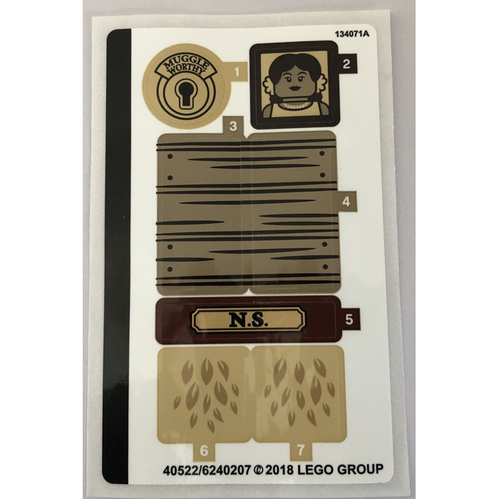 LEGO Sticker Sheet for Set 75952 (40522)