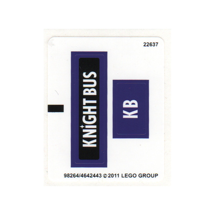 LEGO White Sticker Sheet for Set 4866 (98264)