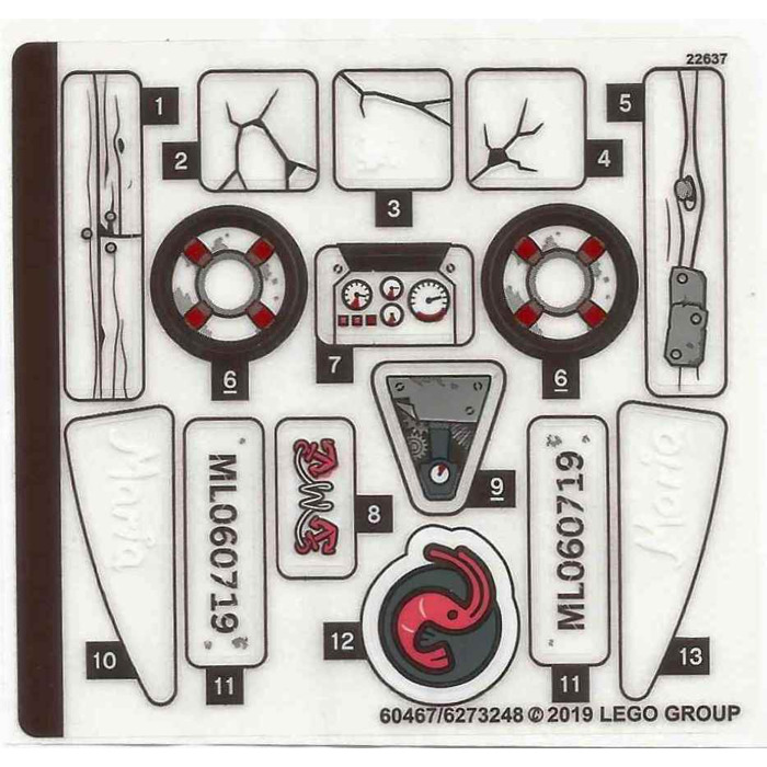 LEGO Sticker Sheet for Set 70419 (60467)