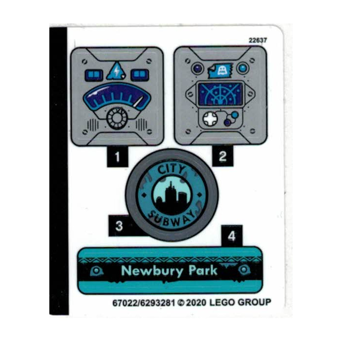 LEGO Sticker Sheet for Set 70427 (67022)