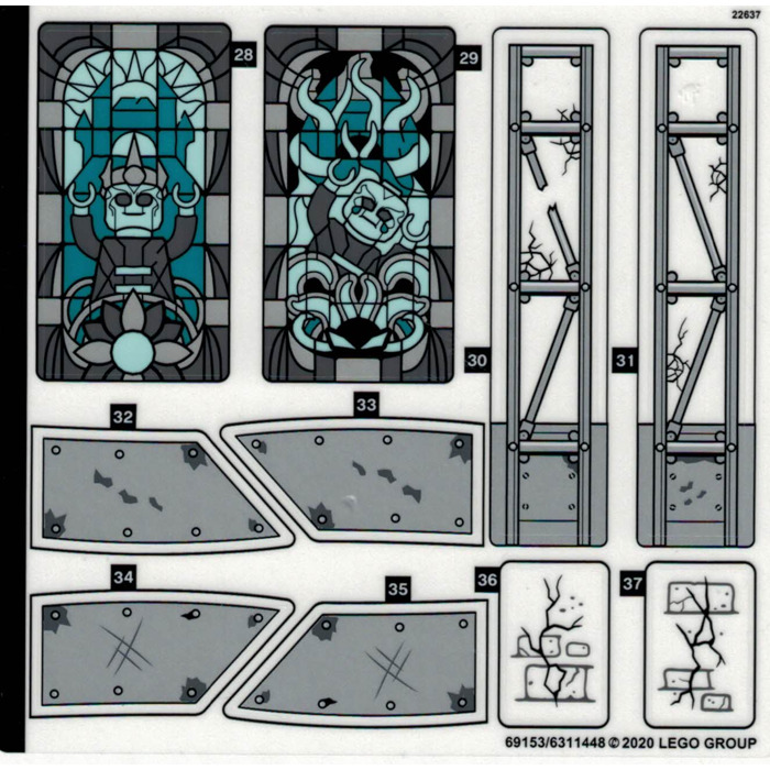 LEGO Sticker Sheet for Set 70437 (69153)