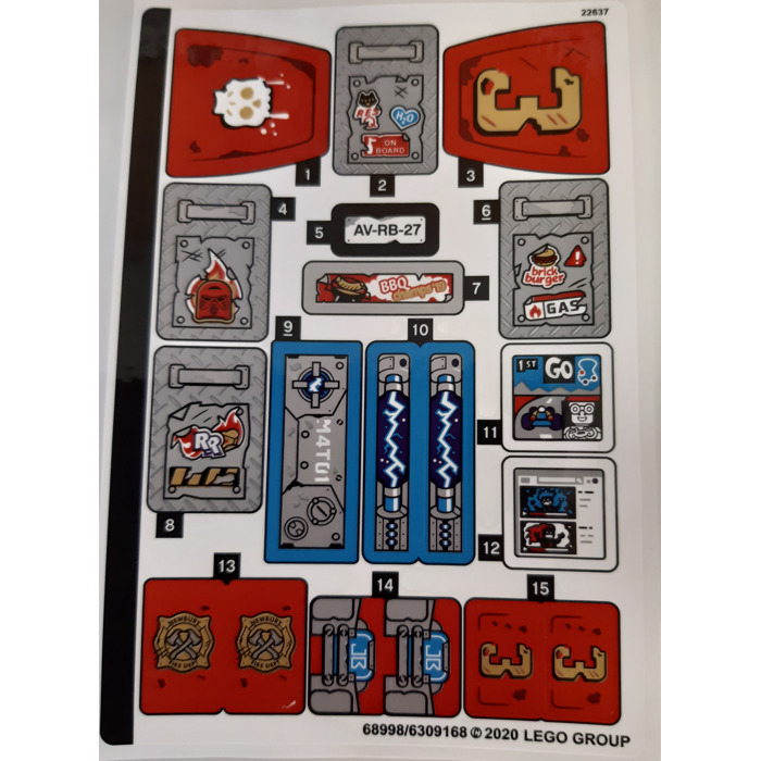 LEGO Sticker Sheet for Set 70436 (68998)