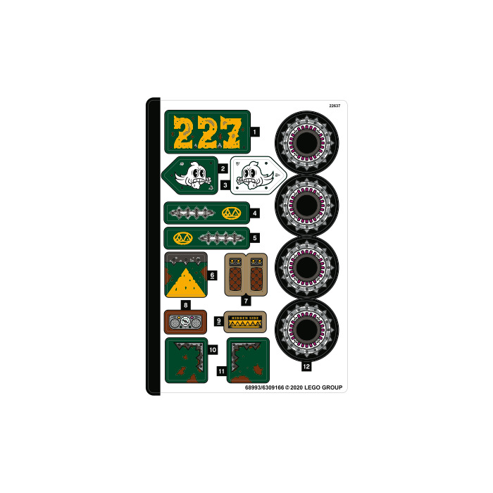 LEGO Sticker Sheet for Set 70434 (68993)