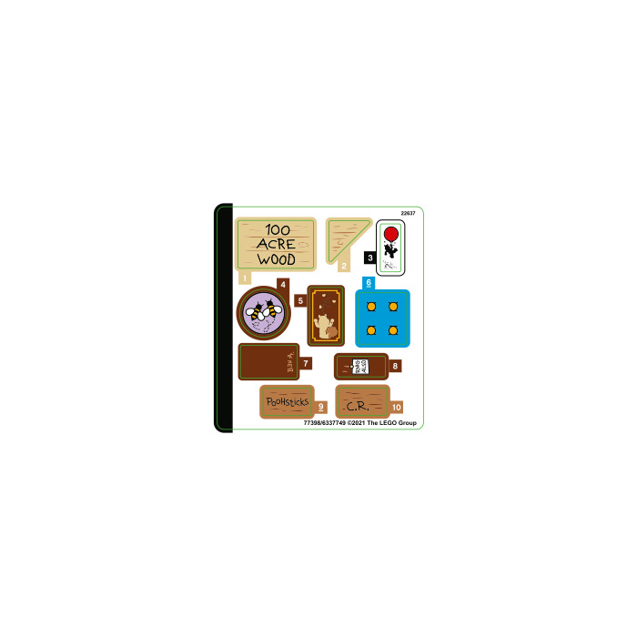 LEGO Sticker Sheet for Set 21326 (77398)