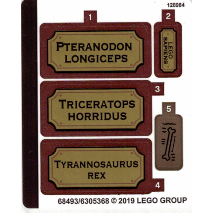 LEGO Sticker Sheet for Set 21320 (68493)