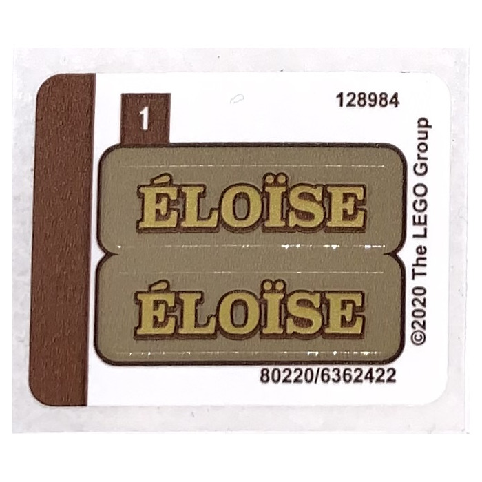 LEGO Sticker Sheet for Set 40487 (80220)