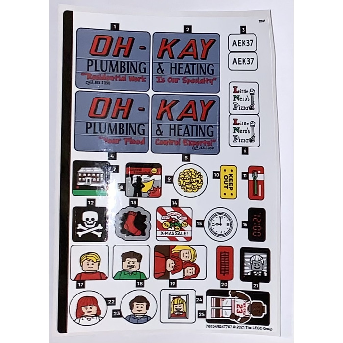 LEGO Sticker Sheet 1 for Set 21330 (78834)