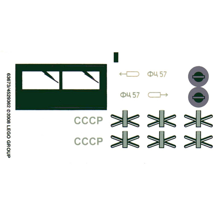 LEGO Transparent Sticker Sheet for Set 7625 (63673)