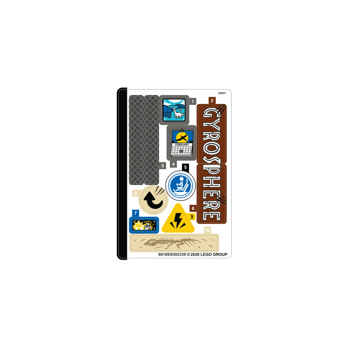 LEGO Sticker Sheet for Set 75941 (68169)