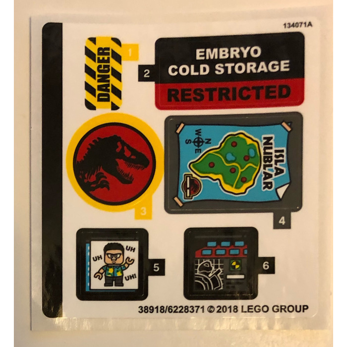 LEGO Sticker Sheet for Set 75932 (38918)