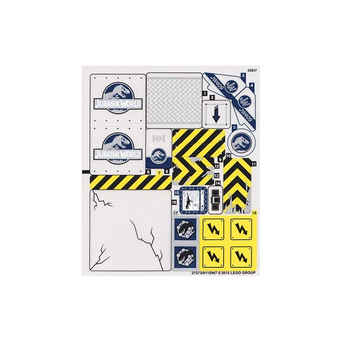 LEGO Sticker Sheet for Set 75919 (21373)