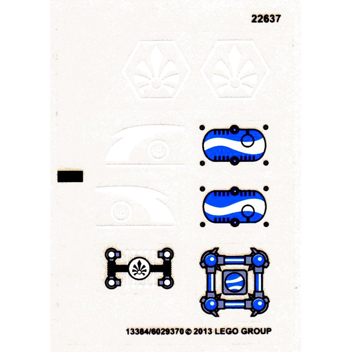 LEGO Transparent Sticker Sheet for Set 70013 (13384)