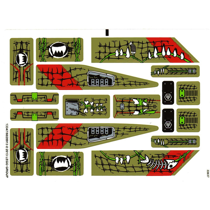 LEGO Sticker Sheet for Set 70006 (13347)