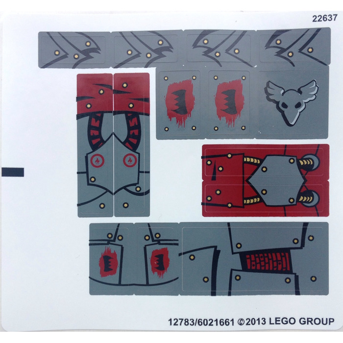 LEGO Sticker Sheet for Set 70012-2 (12783)