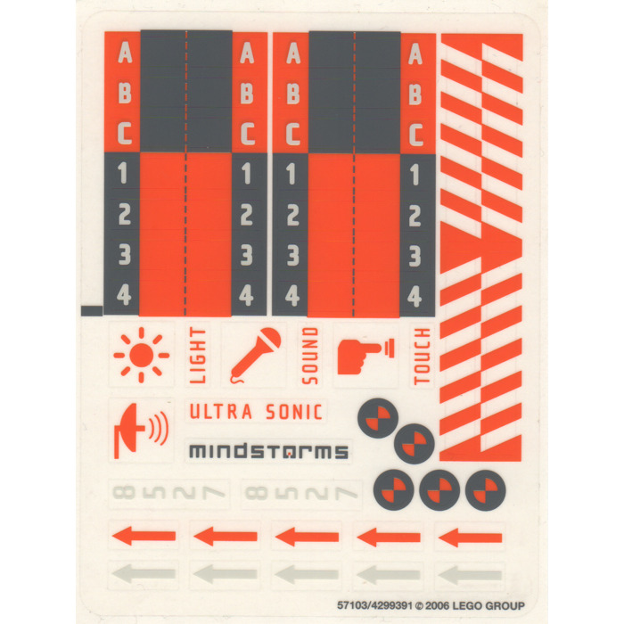 LEGO Sticker Sheet for Set 8527 (57103)