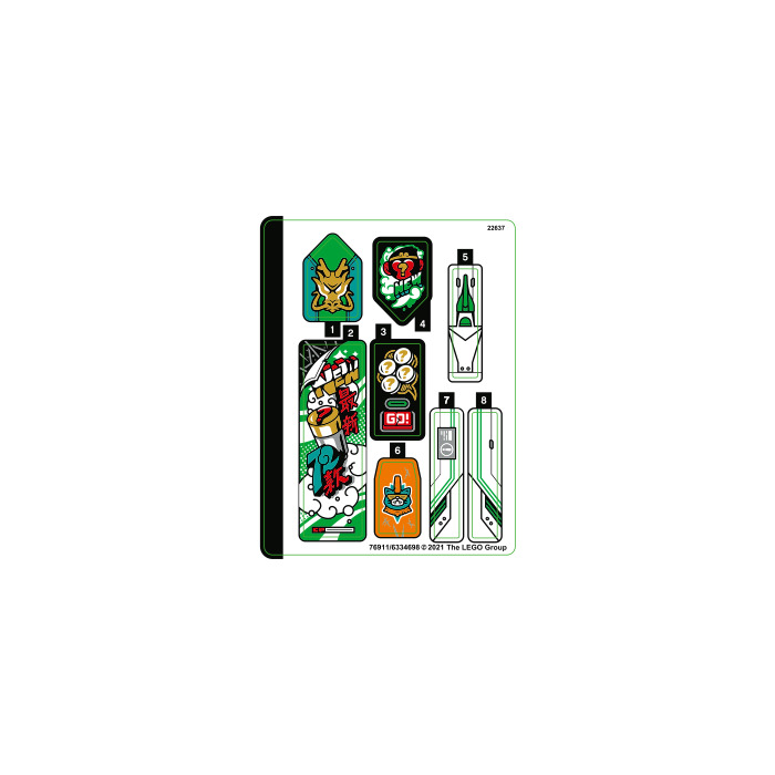LEGO Sticker Sheet for Set 80020 (76911)