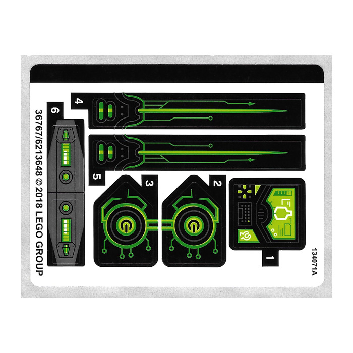 LEGO Sticker Sheet for Set 72003 (36767)