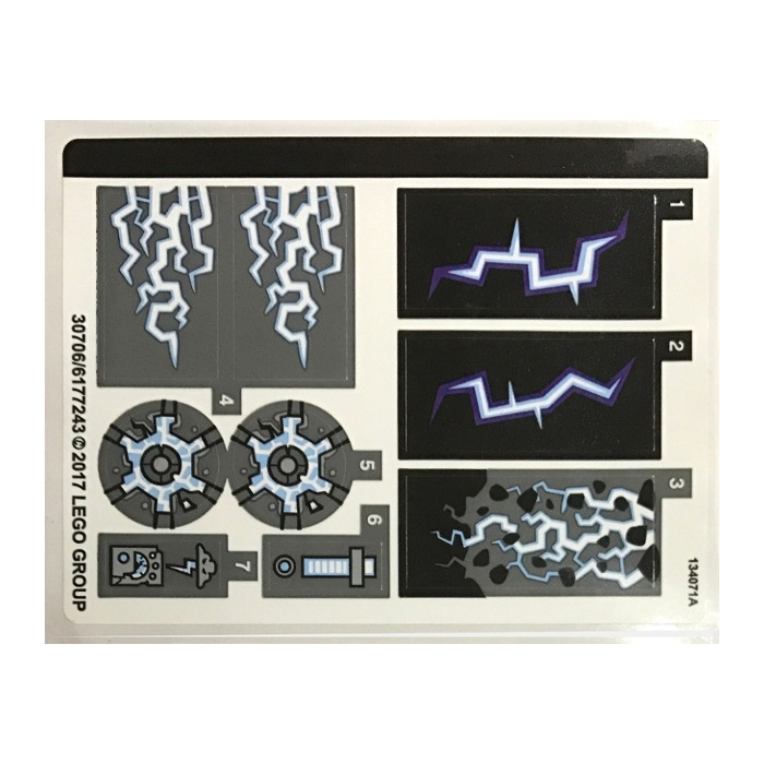LEGO Sticker Sheet for Set 70352 (30706)