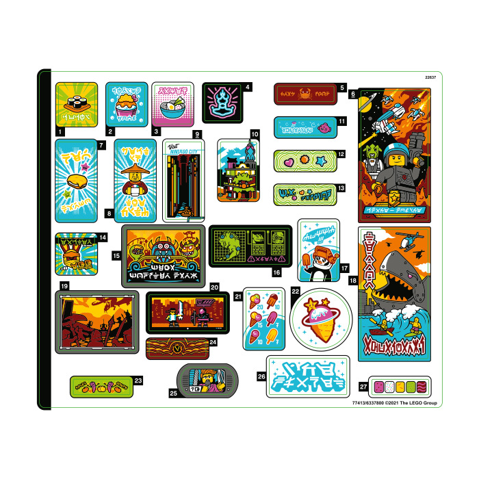LEGO Sticker Sheet for Set 71741 (77413)