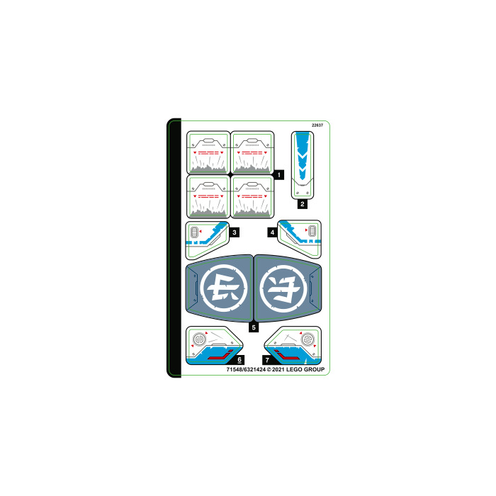 LEGO Sticker Sheet for Set 71738 (71548)