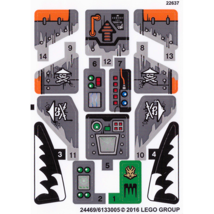 LEGO Sticker Sheet for Set 70601 (24469 / 24470)