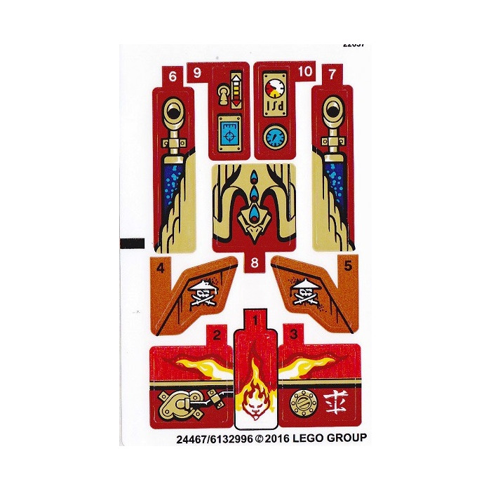 LEGO Sticker Sheet for Set 70600 (24467)