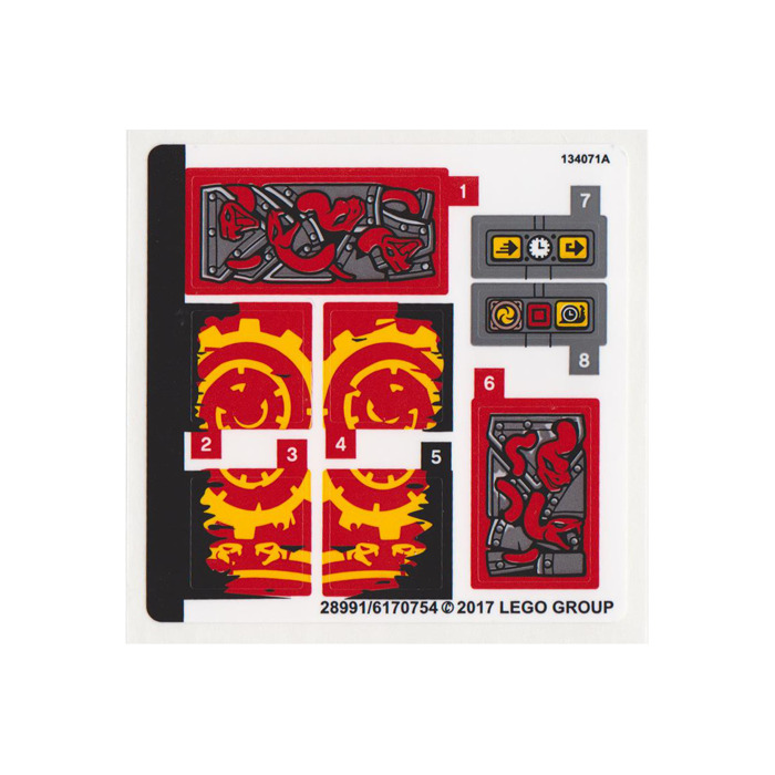 LEGO Sticker Sheet for Set 70626 (28991)