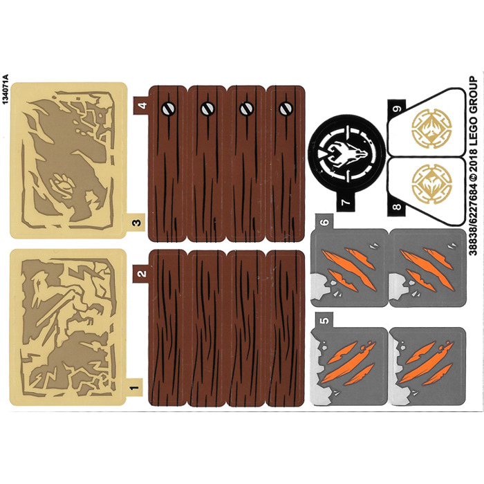 LEGO Sticker Sheet for Set 70655 (38838)