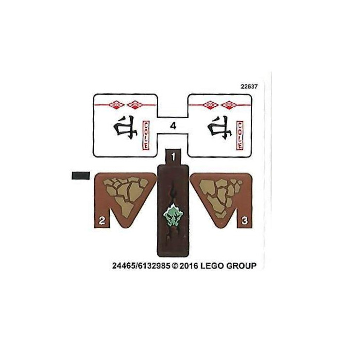 LEGO Sticker Sheet for Set 70599 (24465 / 24466)