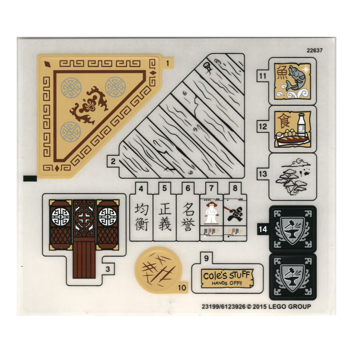 LEGO Sticker Sheet for Set 70751 (23199)