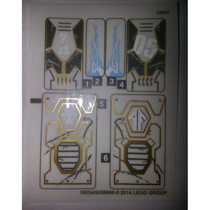 LEGO Sticker Sheet for Set 70723 (16054)