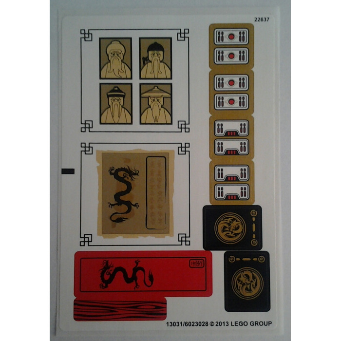 LEGO Sticker Sheet for Set 70505 (13031)