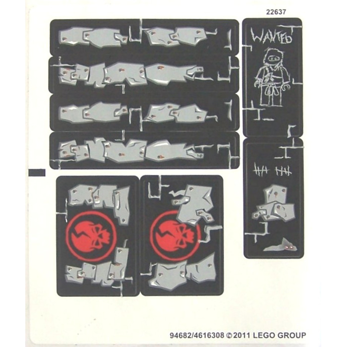 LEGO Sticker Sheet for Set 2505 (94682)