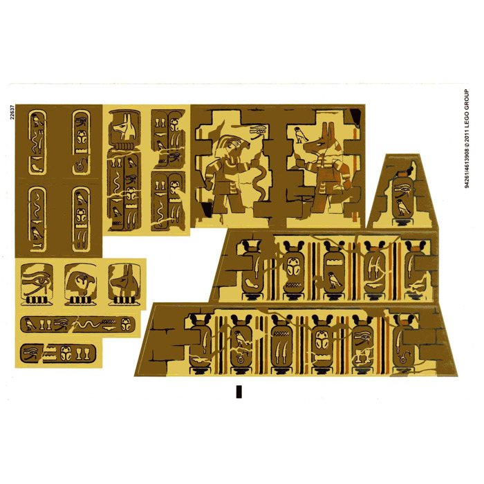 LEGO White Sticker Sheet for Set 7327 (94261)