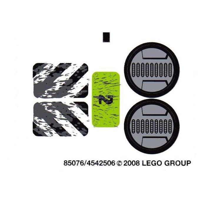 LEGO Sticker Sheet for Set 8957 (85076)
