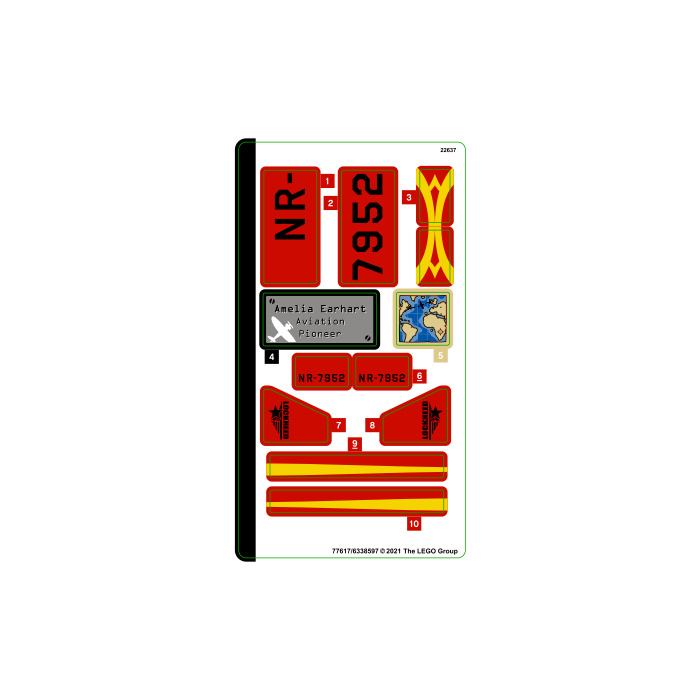 LEGO Sticker Sheet for Set 40450 (77617)