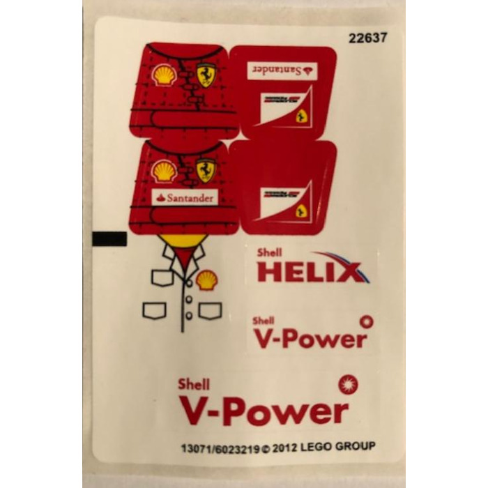 LEGO White Sticker Sheet for Set 30196 (13071)