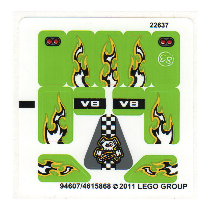 LEGO Sticker Sheet for Set 8302 (94607)