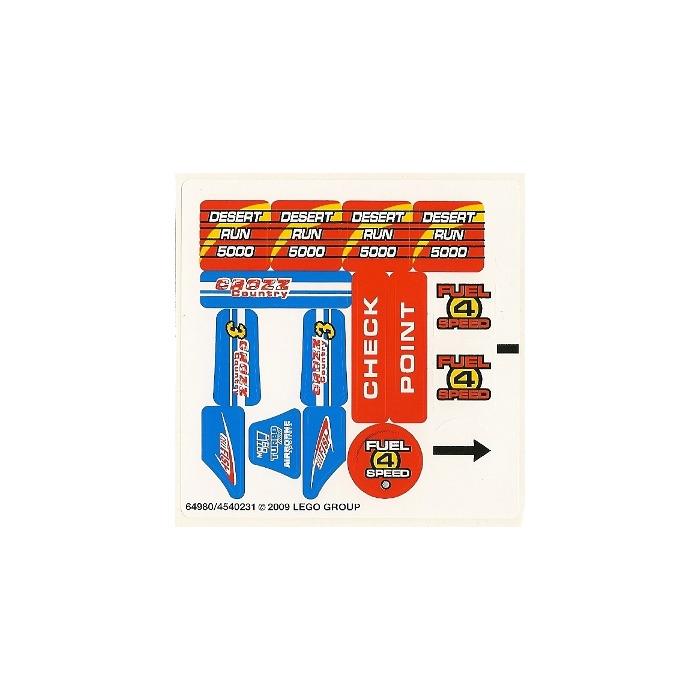 LEGO Sticker Sheet for Set 8126 (64980)