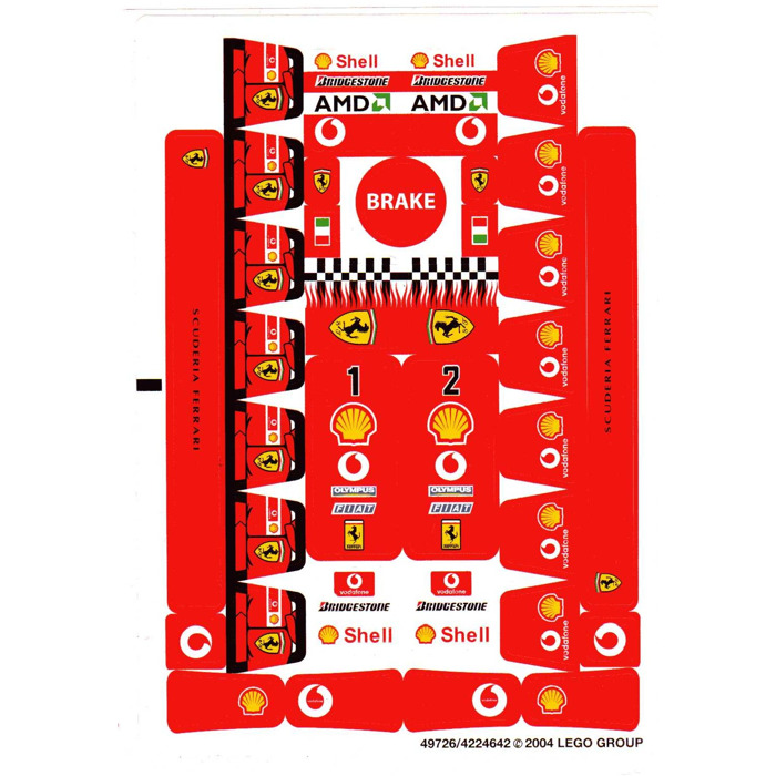 LEGO Sticker Sheet for Set 8375 (49726)