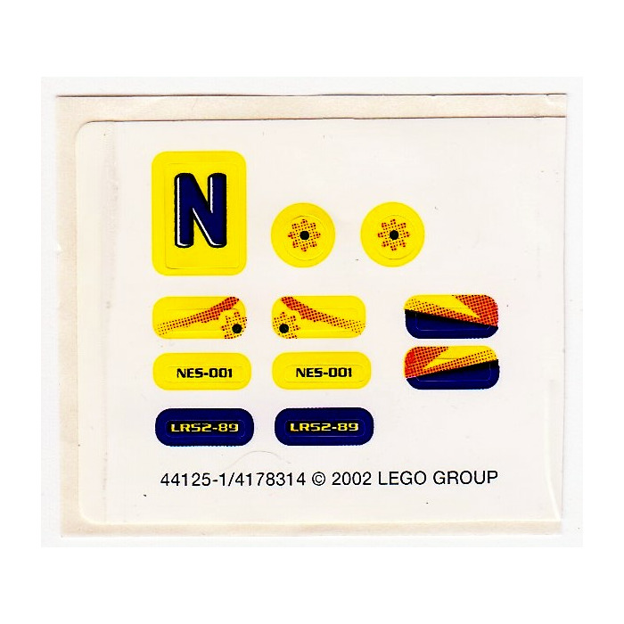LEGO Sticker Sheet for Set 4299 (44125)
