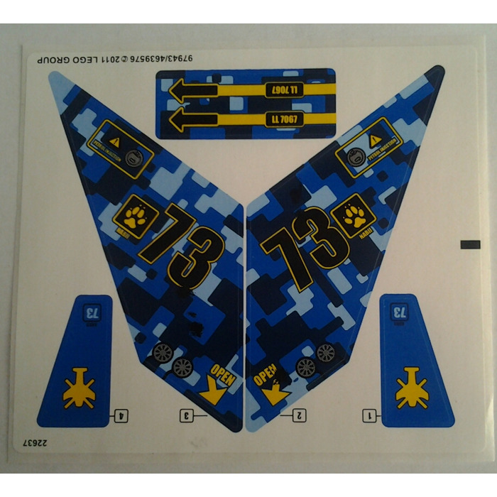 LEGO Sticker Sheet for Set 7067 (97943)