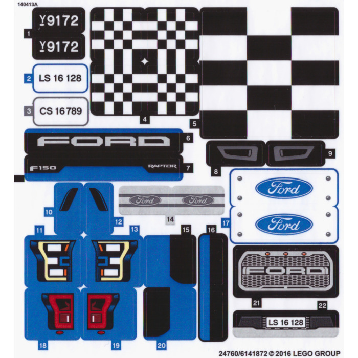 LEGO Sticker Sheet for Set 75875 (24760 / 24762)