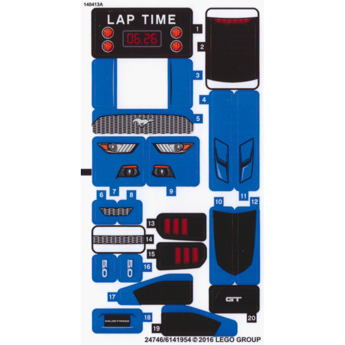 LEGO Sticker Sheet for Set 75871 (24746 / 24748)